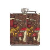 Flasques Champignons sauvages sur brun (Dos)