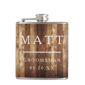 Flasques Championnat de l'équipe de la fête nuptiale Rustic (Devant)