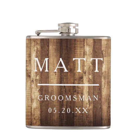 Flasques Championnat de l'équipe de la fête nuptiale Rustic (Devant)