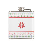 Flasques Chandail de Noël moche Nordic Red Green Knit Nom (Dos)