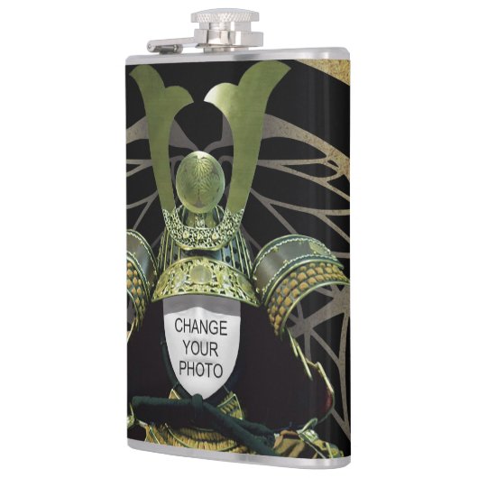 Flasques Changeable Votre Photo, Casque Samurai (Gauche)