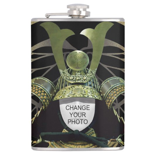 Flasques Changeable Votre Photo, Casque Samurai (Devant)