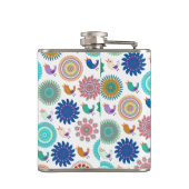 Flasques Chanter Bird et Mandala Cute Folk Art Motif (Dos)