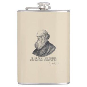 Flasques Charles Darwin : L'amour pour les créatures vivan