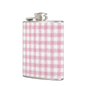 Flasques Charme Velouté Rose et Blanc Gingham (Gauche)
