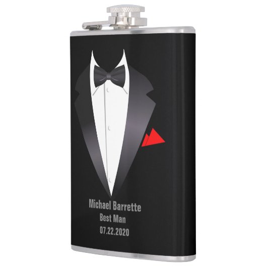 Flasques Charming Calla Lily Mariage Best Man Flask (Gauche)