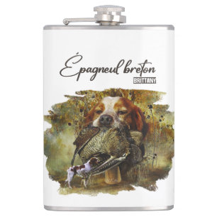 Flasques Chasse à la bécasse avec Bretagne Spaniel