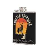 Flasques Chasse AJOUTER LE NOM À L'Extérieur Deer Elk Wilde (Gauche)