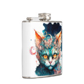 Flasques Chat aquarelle en style steampunk (Droite)