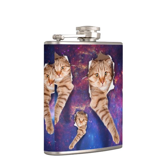 Flasques Chat cherchant dans un trou déchiré côté espace (Droite)