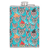 Flasques Chat dans le casquette (Dos)