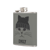 Flasques Chat dans le casquette de laine (Gauche)