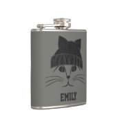 Flasques Chat dans le casquette de laine (Droite)