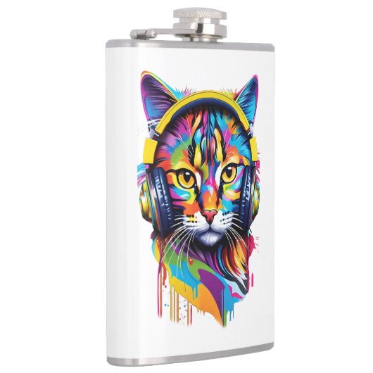 Flasques Chat dans les écouteurs (Droite)