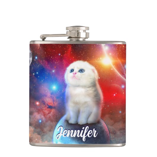 Flasques Chat en train de pleurer dans l'espace (Devant)