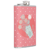 Flasques chat et fleurs (Droite)