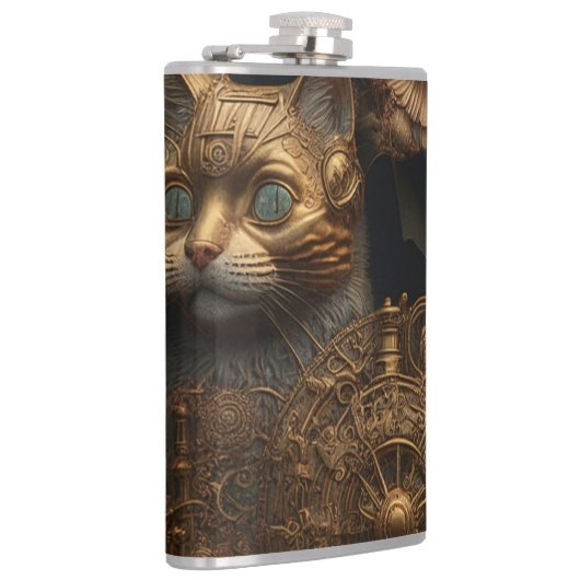 Flasques Chat gothique en or Steampunk (Droite)