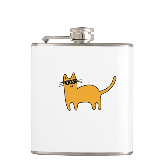 Flasques Chat Lunettes de Soleil Cool (Devant)