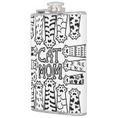 Flasques Chat noir et blanc - Design Empreinte de patte (Gauche)