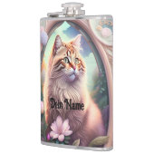 Flasques Chat romantique avec des fleurs (Gauche)
