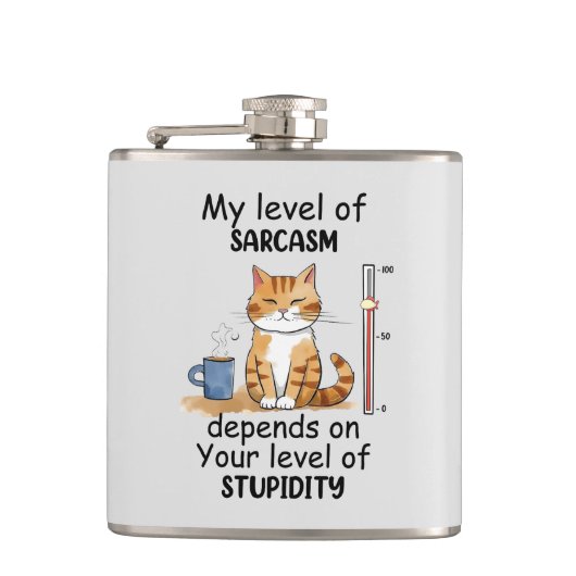 Flasques Chat sassy et mignonne orange (Devant)