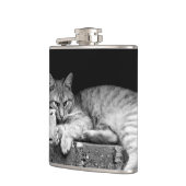 Flasques Chat sur mur de brique (Gauche)