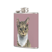 Flasques Chat tigré mignon avec le grand dessin de yeux (Gauche)