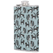 Flasques Chat Tuxedo noir et blanc (Gauche)