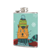 Flasques Chat Whimsical assis dans un thé Noël (Gauche)