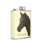 Flasques Châtaigne jument cheval portrait équine peinture d (Droite)