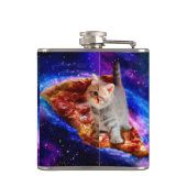 Flasques Chats dans la pizza spatiale (Dos)
