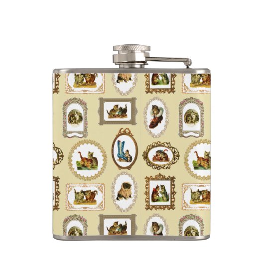 Flasques Chats encadrés par cru (Dos)