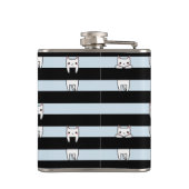 Flasques Chats Escalades mignons sur rayé personnalisé (Dos)