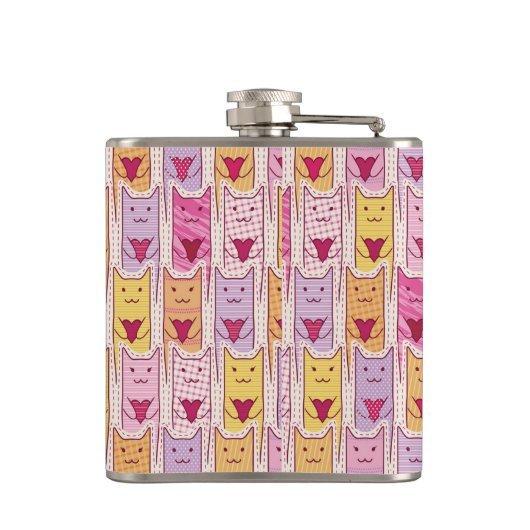 Flasques Chats mignons avec les coeurs affectueux (Dos)