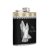 Flasques Chaussures haute parties scintillant Noir et or (Droite)