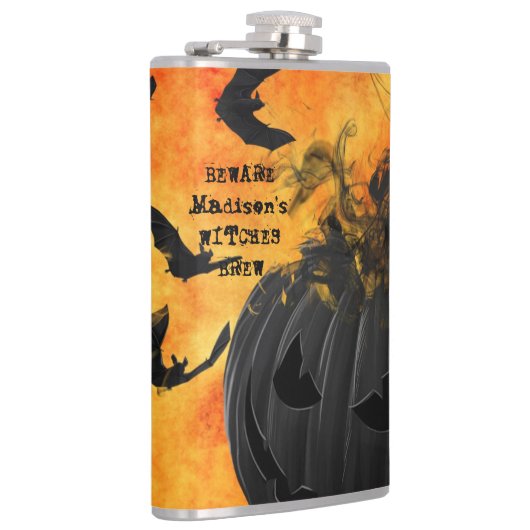 Flasques Chauves-souris noires effrayantes Jack-o'-lantern  (Droite)