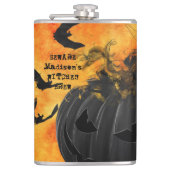 Flasques Chauves-souris noires effrayantes Jack-o'-lantern  (Devant)