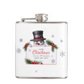 Flasques Cheerful Snowman Christmas New Year Greetings (Devant)