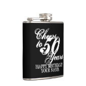 Flasques Cheers à 50 ans sur mesure 50e anniversaire cadeau (Droite)