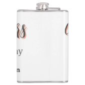 Flasques Cheers & beers to 40th birthday gray name year sin (Dos)