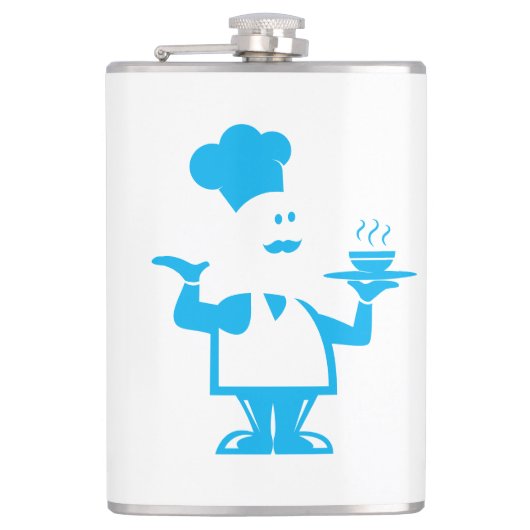 Flasques Chef tenant un bol de soupe (Devant)