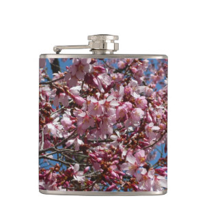 Flasques Cherry Blossoms et Blue Sky Spring Floral