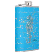 Flasques Cheval de mer Glam Blue et Silver Parties scintill (Droite)