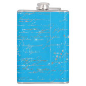 Flasques Cheval de mer Glam Blue et Silver Parties scintill (Dos)