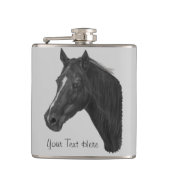 Flasques Cheval marron de châtaigne équine portrait (Devant)