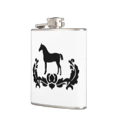 Flasques Cheval noir et blanc Damas (Gauche)