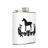 Flasques Cheval noir et blanc Damas (Droite)