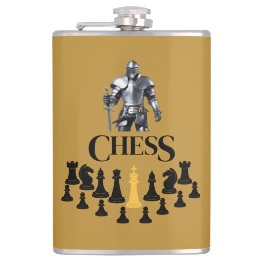 Flasques Chevalier d'échecs avec épée (Devant)