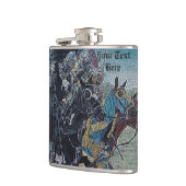 Flasques chevaliers médiévaux historiques jouant sur les ch (Gauche)