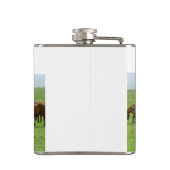 Flasques Chevaux sur le pâturage - Photographie du paysage (Dos)